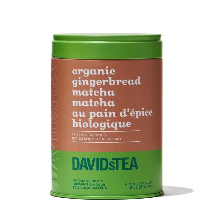 Boîte à motif de thé Matcha au pain d’épice