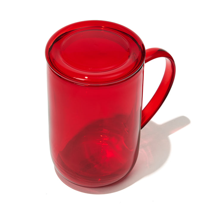 Ruby Red Double Walled Glass Nordic Mug