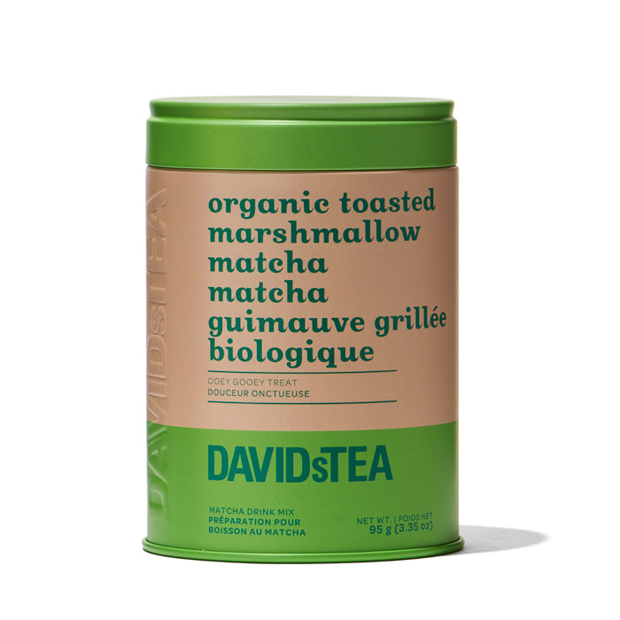 Boîte à motif de Matcha guimauve grillée biologique