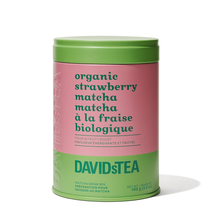 Organic Strawberry Matcha Tea Printed Tin