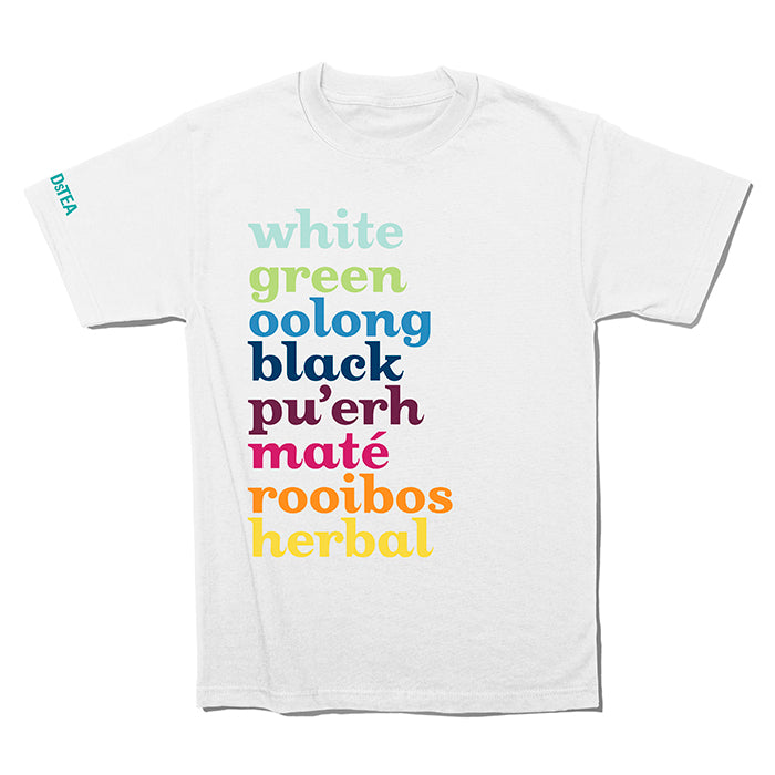 White Classic Tea Types Tee Size M