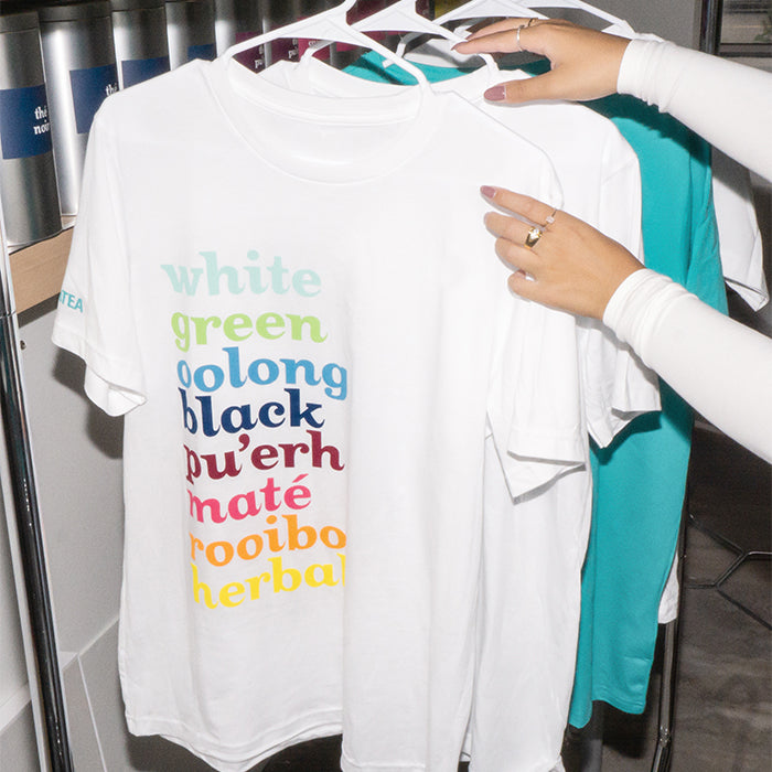 White Classic Tea Types Tee Size M