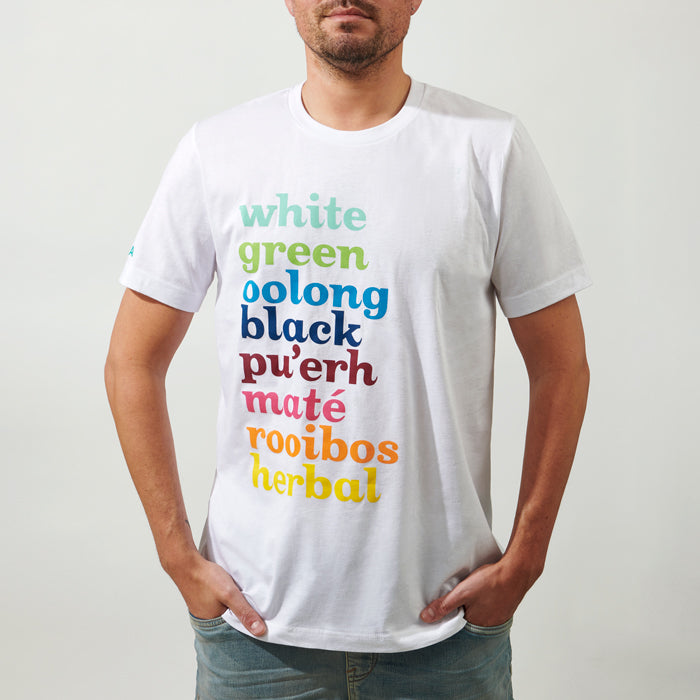 White Classic Tea Types Tee Size M