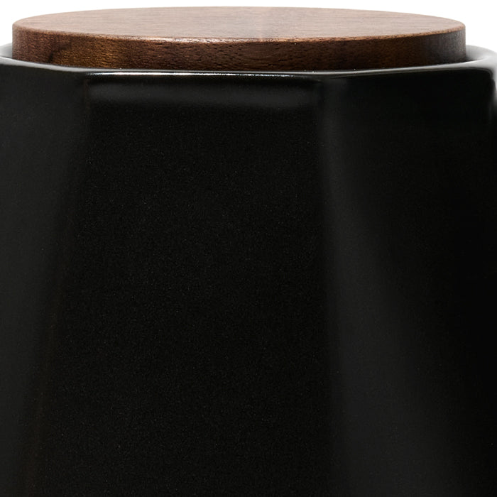 Black Camellia Ceramic Teapot