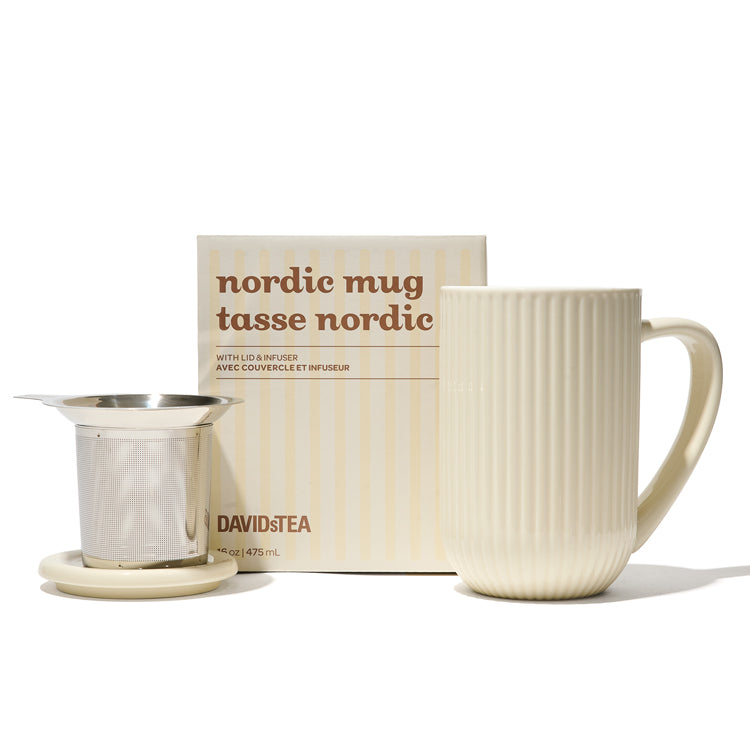 Ivory Ribbed Nordic Mug