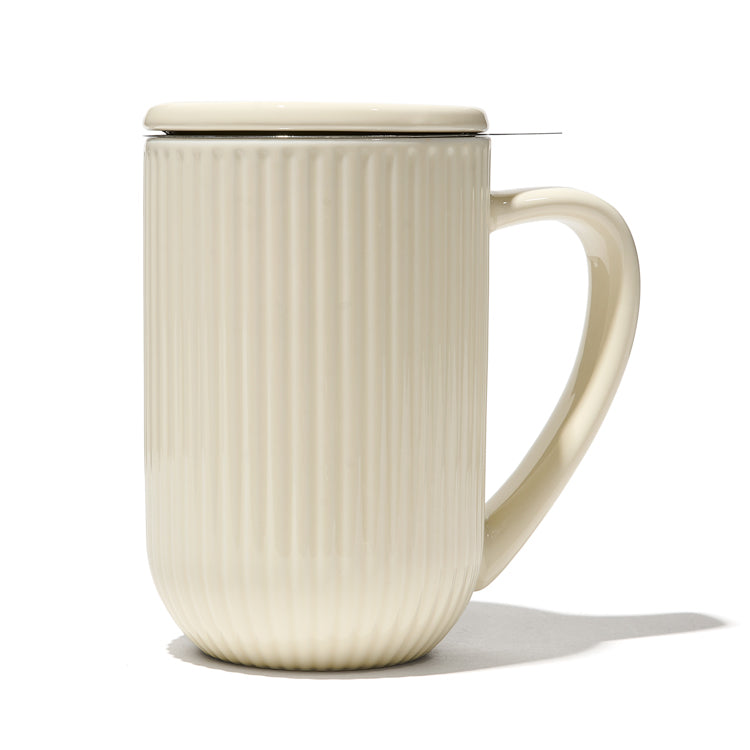Ivory Ribbed Nordic Mug