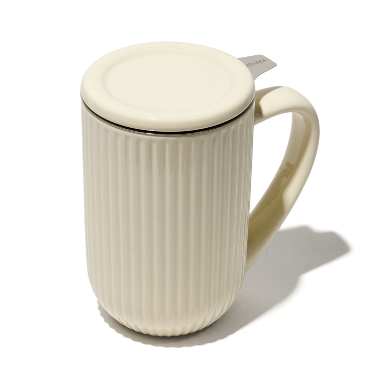 Ivory Ribbed Nordic Mug