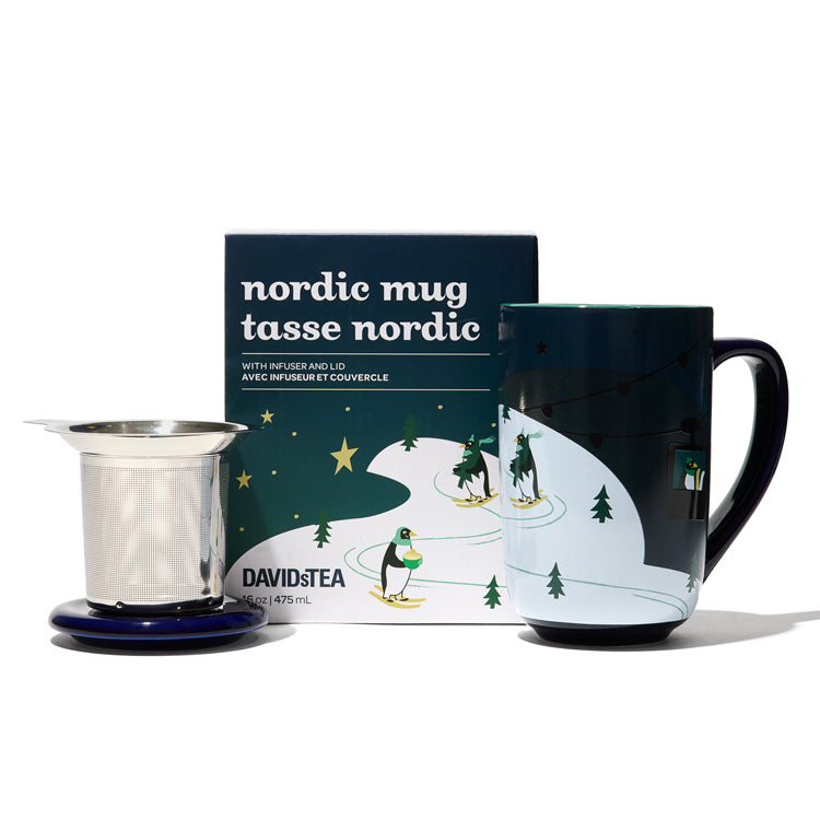 Skiing Penguin Colour Changing Nordic Mug
