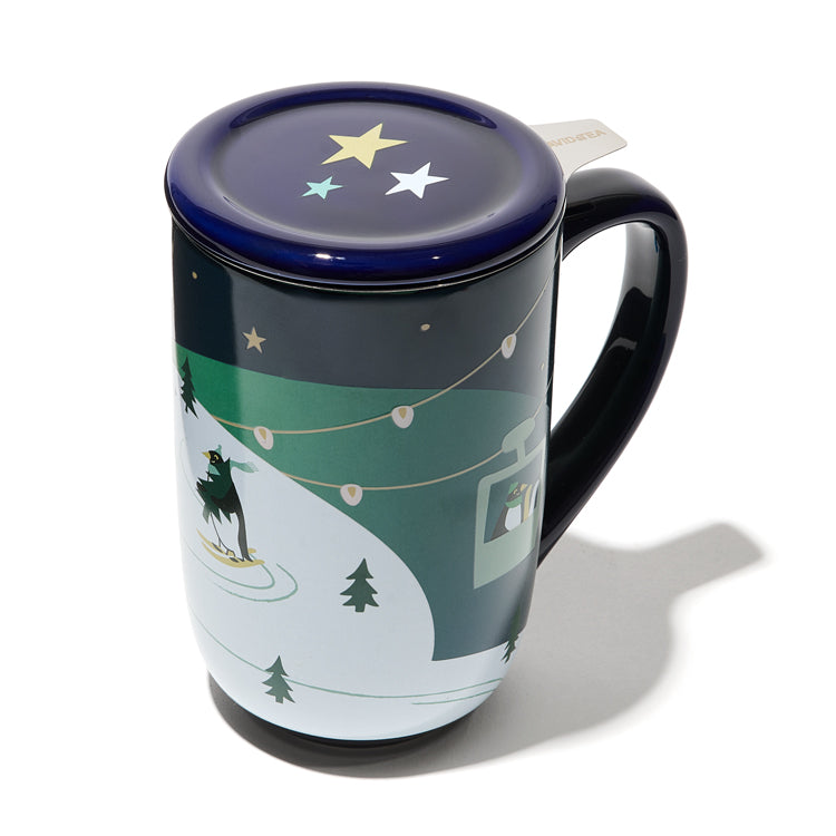 Skiing Penguin Colour Changing Nordic Mug