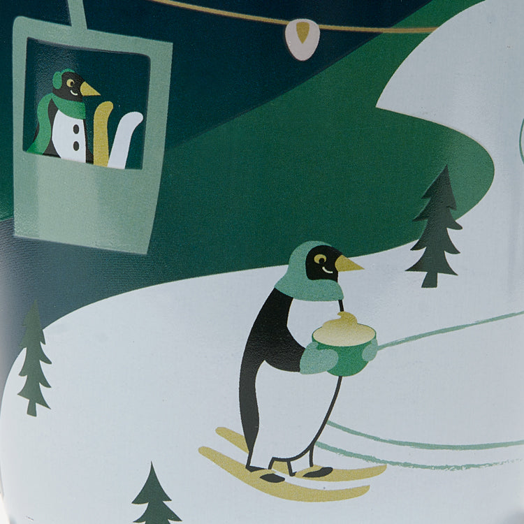 Skiing Penguin Colour Changing Nordic Mug