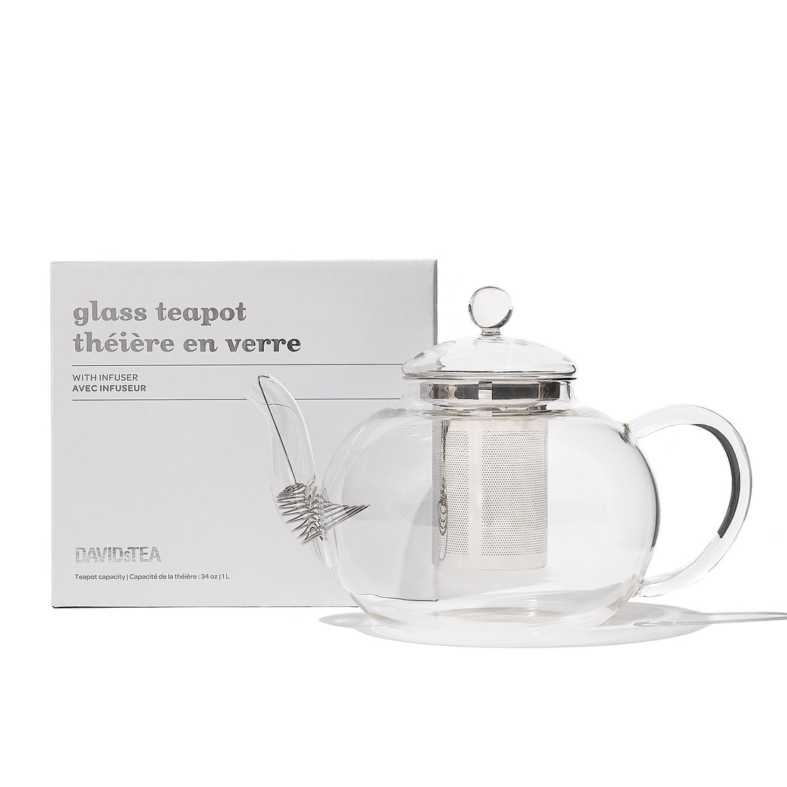 Clear Glass Bubble Teapot