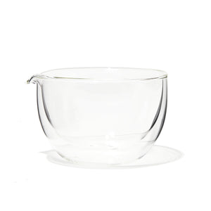 Double Walled Glass Matcha Bowl With Spout