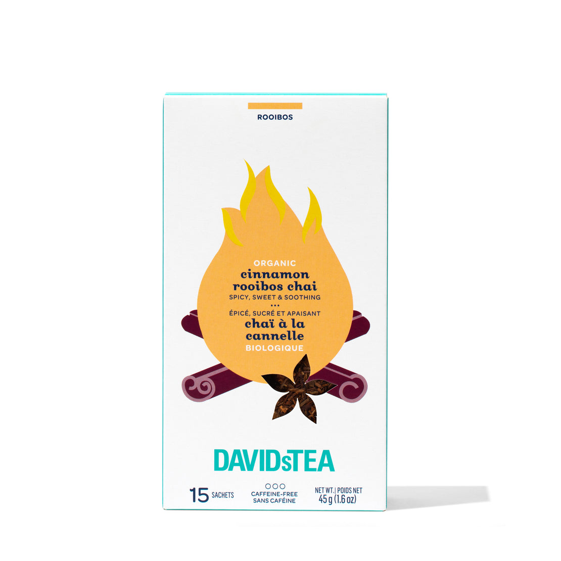 Organic Cinnamon Rooibos Chai Tea Pack of 15 Sachets