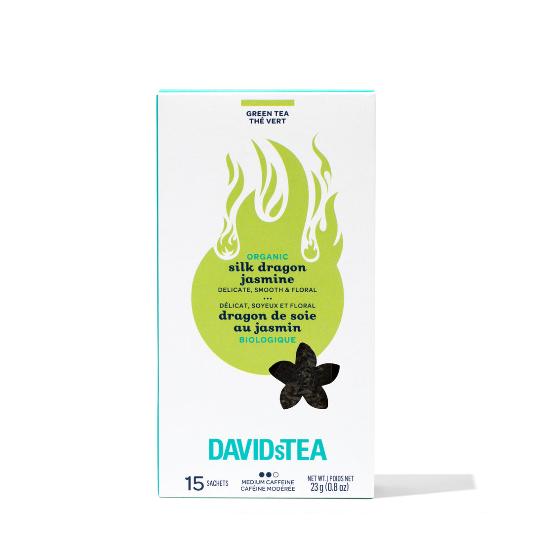 Boîte de 15 sachets de thé Dragon de soie au jasmin biologique
