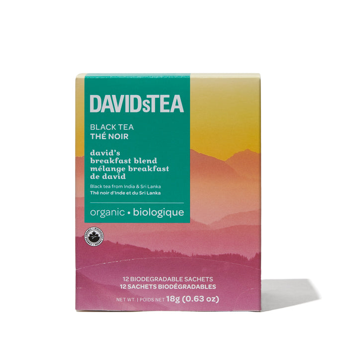 Organic David's Breakfast Blend Tea Pack of 12 Sachets