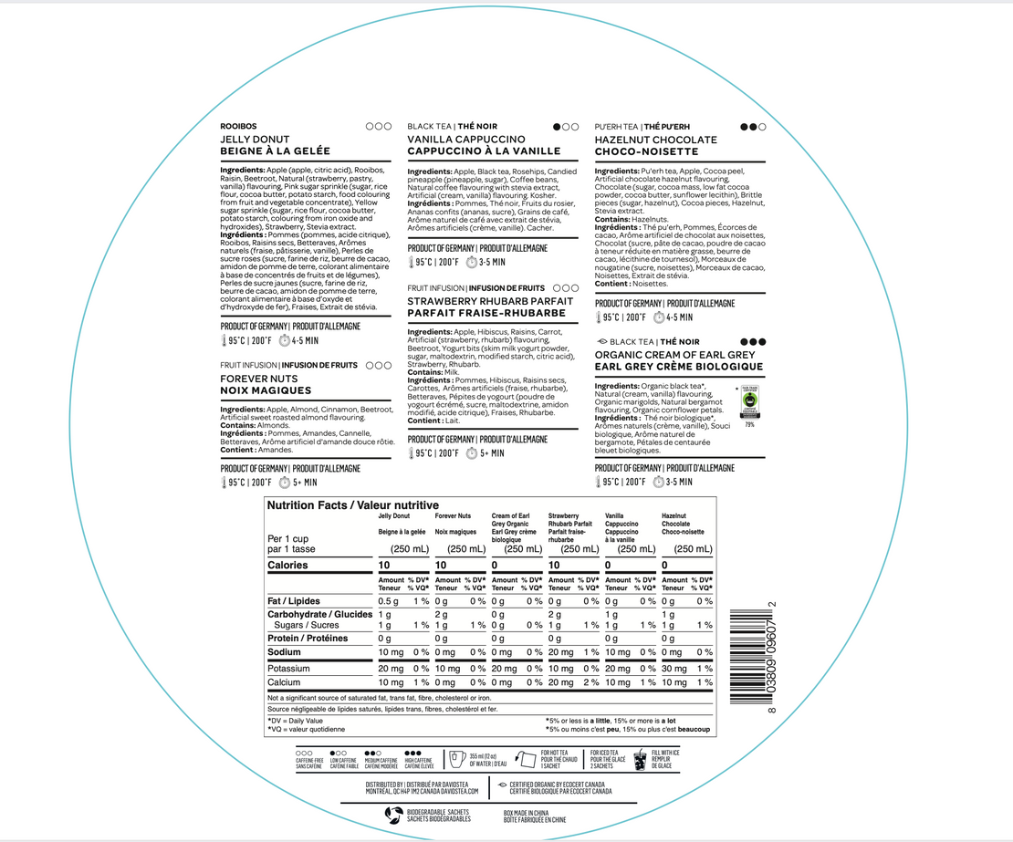 Dessert Teas Sachet Tea Wheel