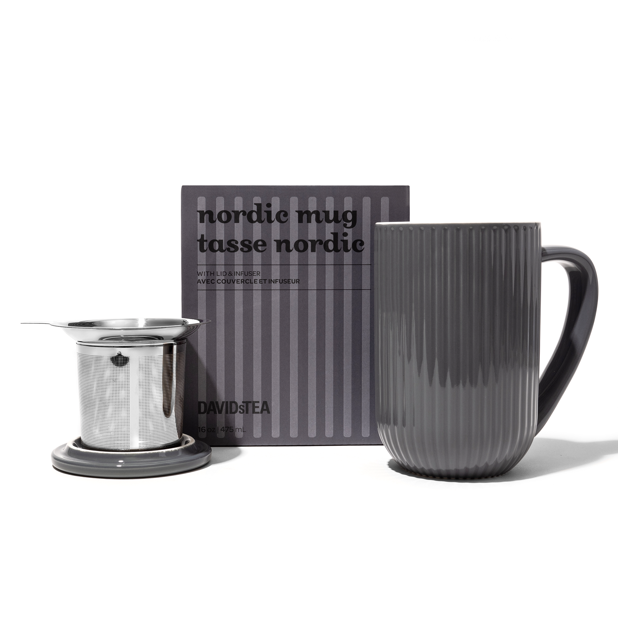Sesame Grey Ribbed Nordic Mug – DAVIDsTEA