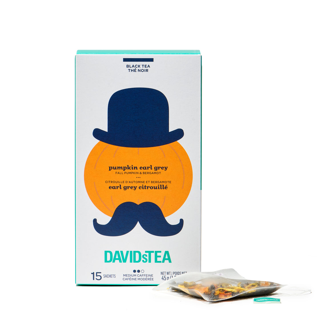 Boîte de 15 sachets de thé Earl Grey citrouillé