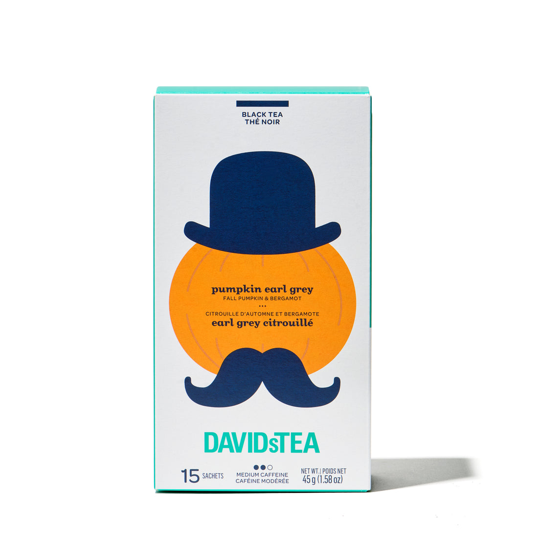 Boîte de 15 sachets de thé Earl Grey citrouillé