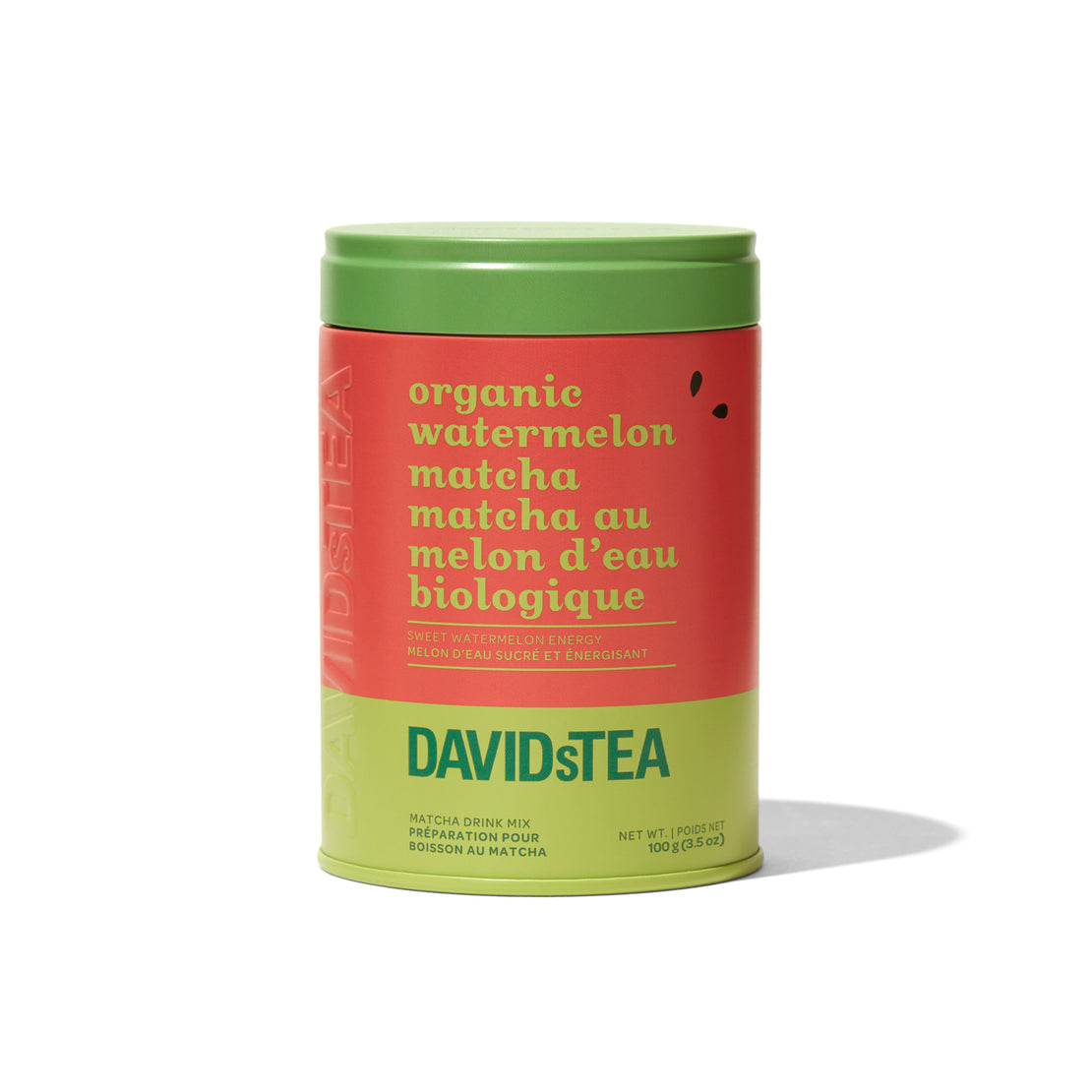 Boîte à motif de thé Matcha au melon d'eau biologique
