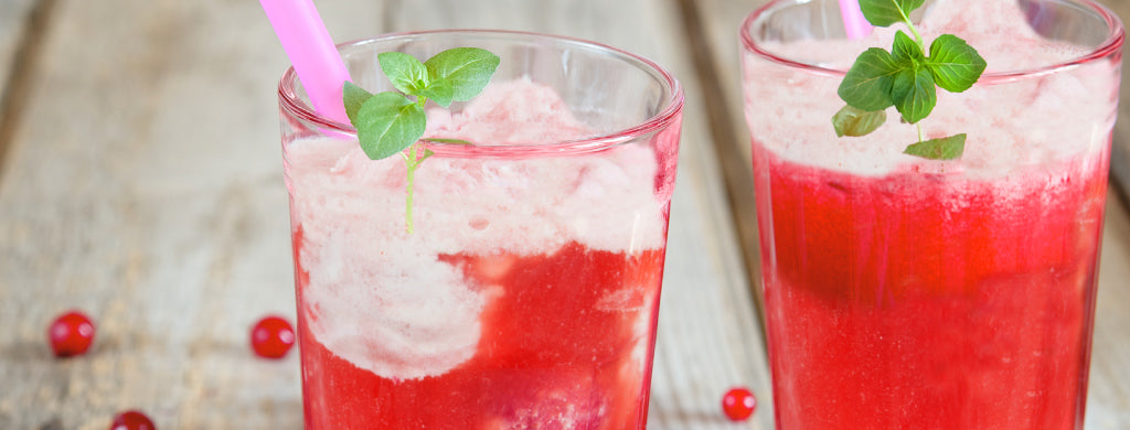 Tea Float with Raspberry Sorbet