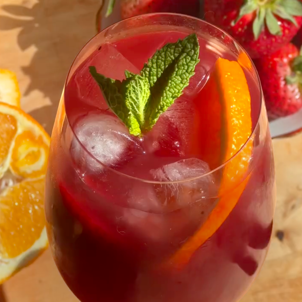 Strawberry Rhubarb Sangria