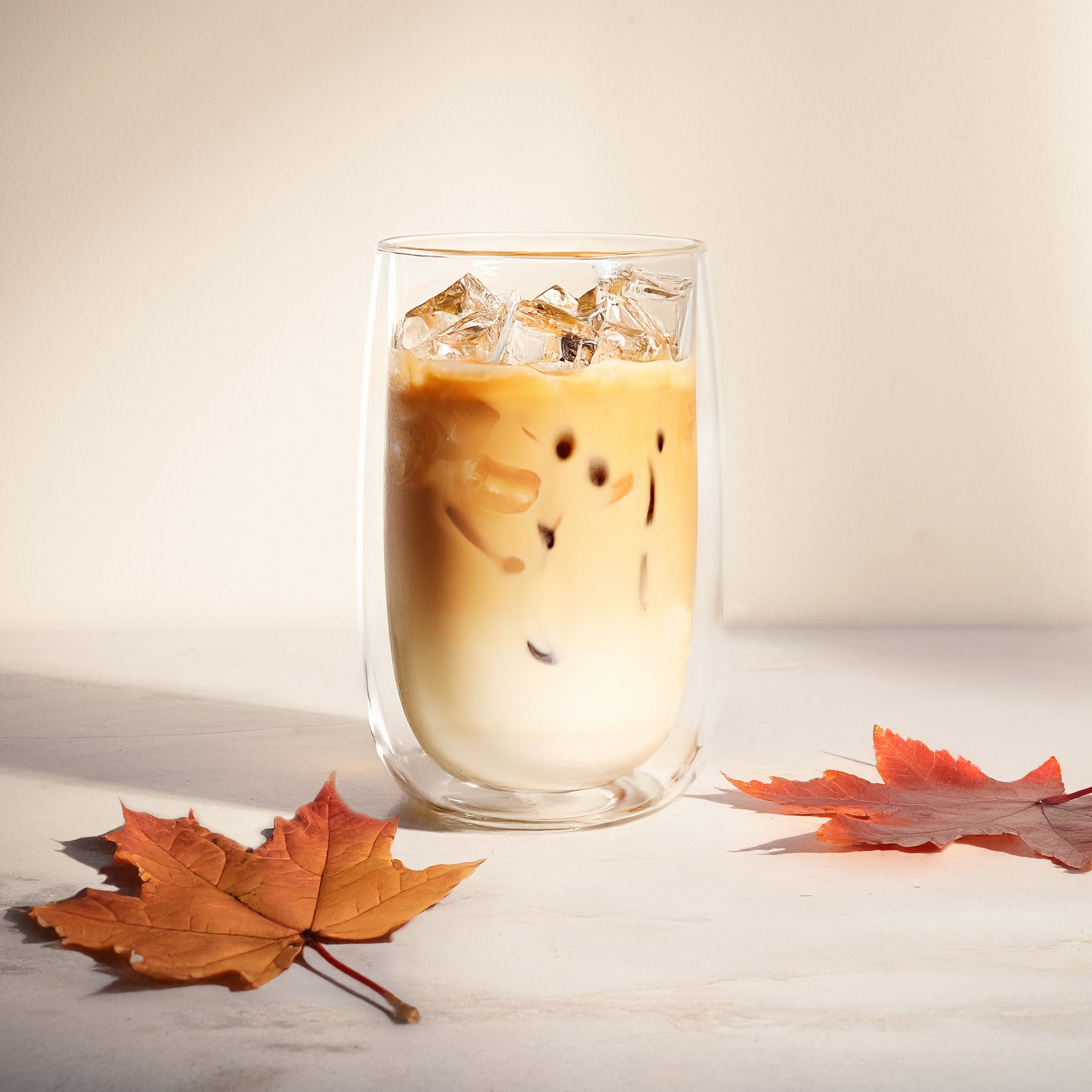 iced salted maple latte