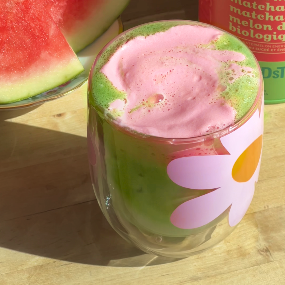 Watermelon Cold Foam Matcha Latte