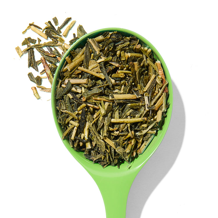 Organic Green Kukicha Tea Green front view