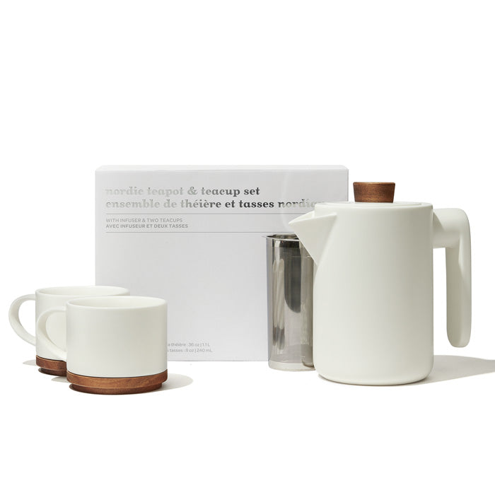 Nordic Teapot & Teacup Set  front view