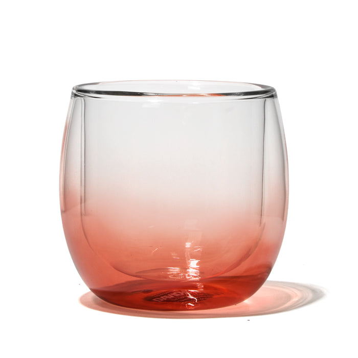 Ombre Rose Glass Bubble Teapot & Bubble Cup Set