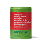 Organic Candy Cane Matcha Tea Printed Tin Matcha Drink Mix front view