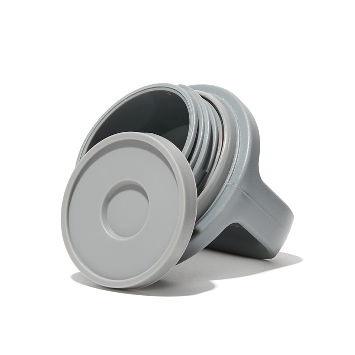 Metallic Grey Carry Travel Mug