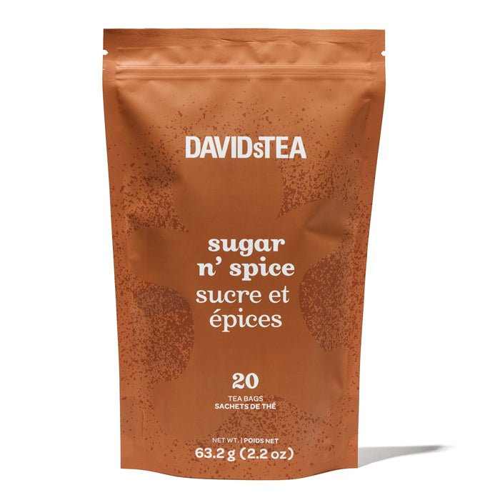 Sac de 20 sachets de thés assortis Sucre et épices