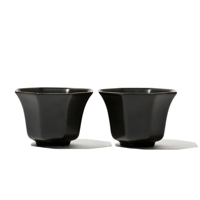 Black Camellia Ceramic Teapot & Teacup Set