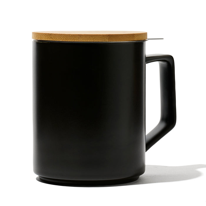 Tasse à thé en céramique Camellia noire