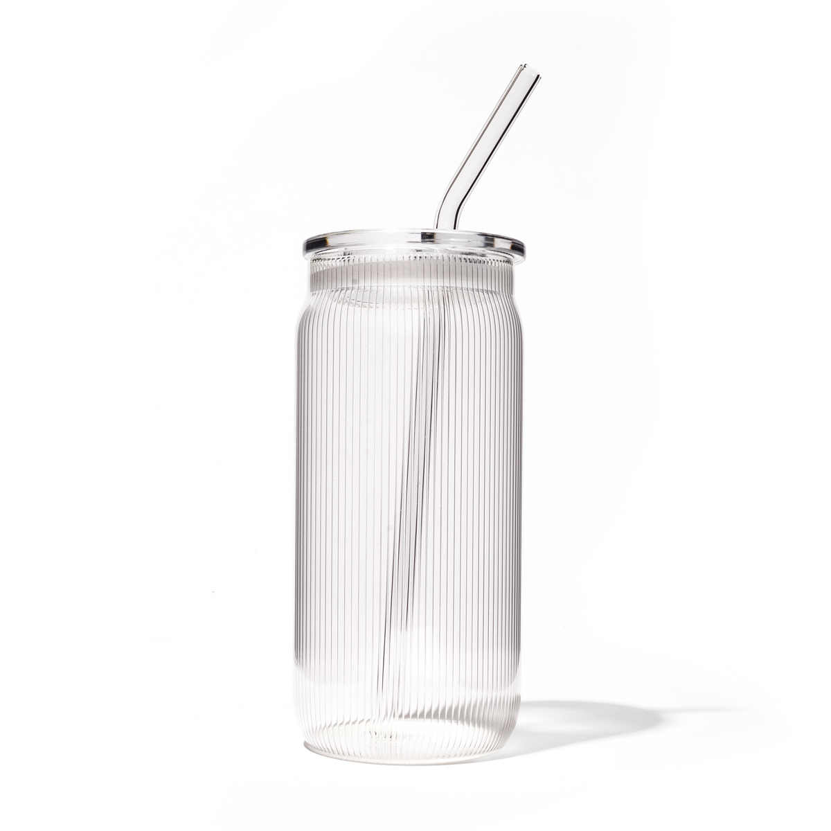 Ribbed Glass Mason Tumbler  more detail 