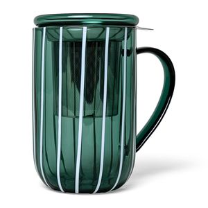 Painted Stripe Coloured Glass Nordic Mug