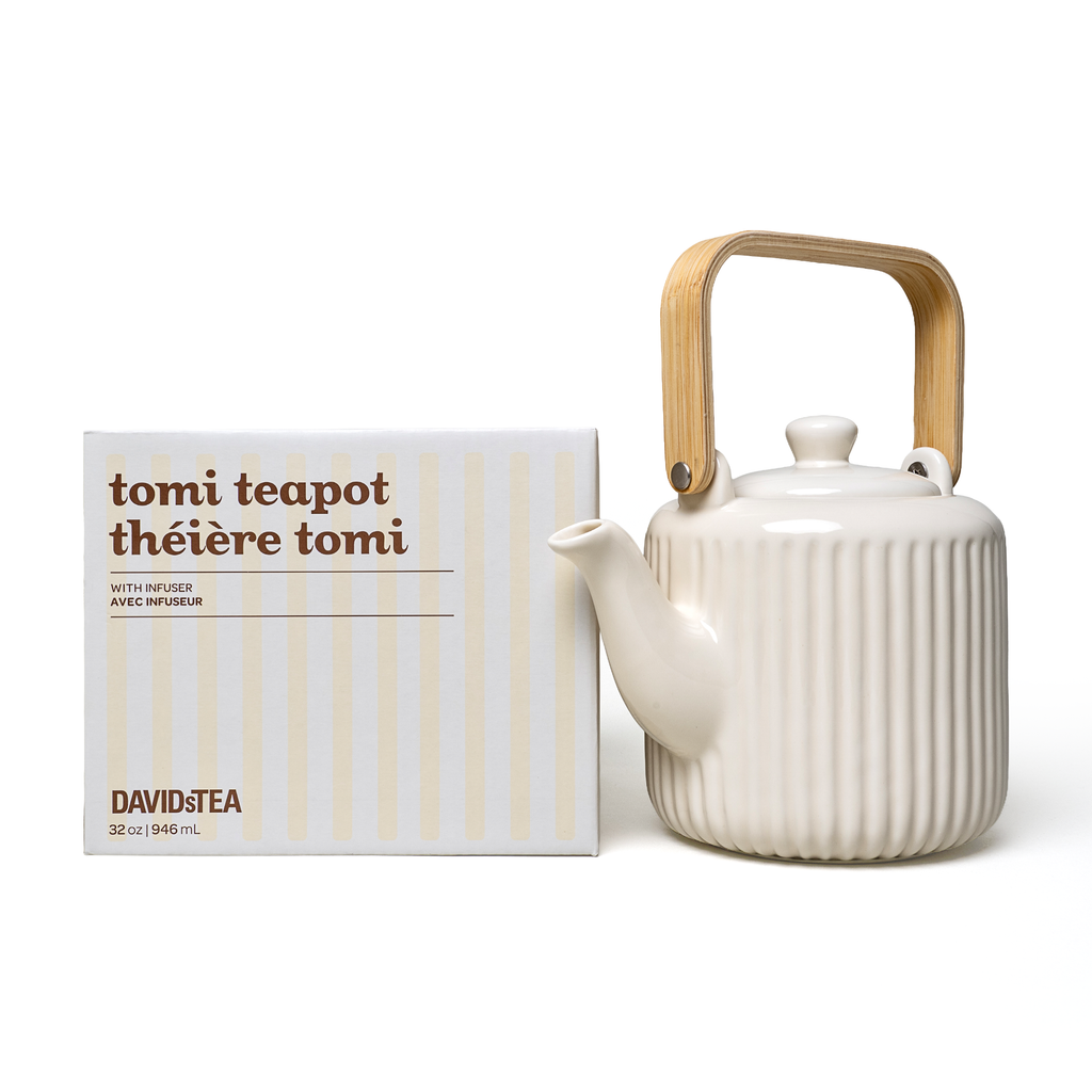 Théière Tomi striée ivoire