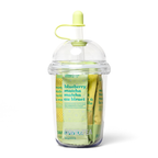 Clear Matcha To Go tumbler with lid and straw