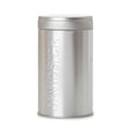 Silver tin  front view