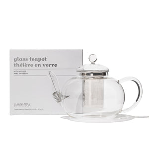 Clear Glass Bubble Teapot  front view
