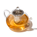 Clear Glass Bubble Teapot  detail