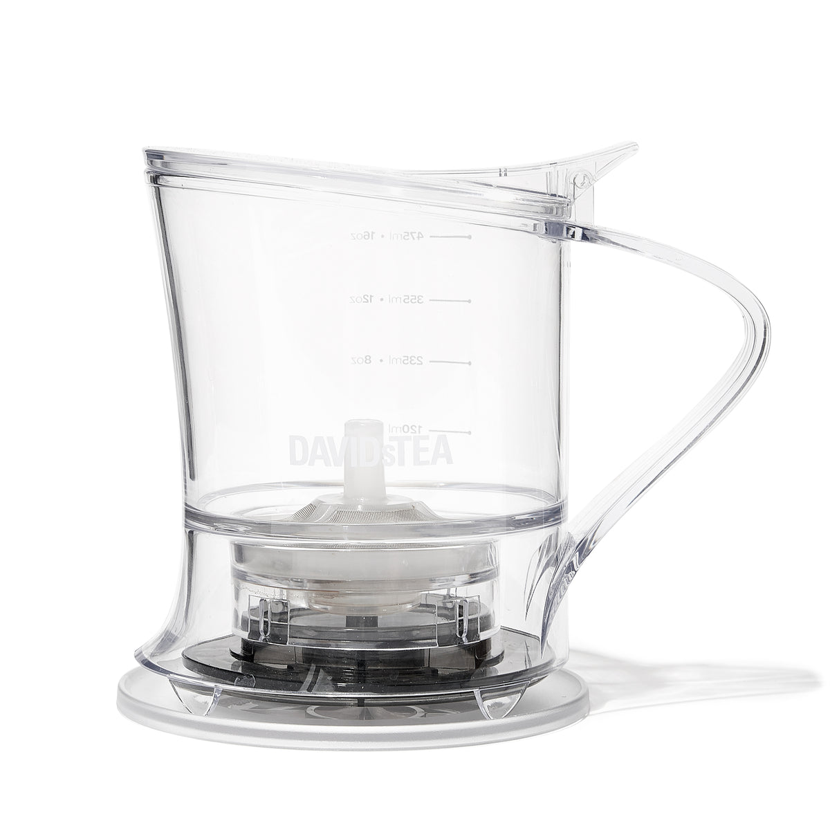 Clear 16 oz Tea Steeper  front view