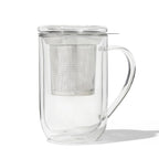 Double Walled Glass Nordic Mug with Infuser  more detail 