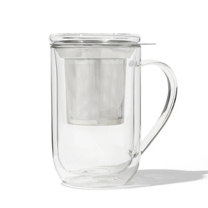 Double Walled Glass Nordic Mug with Infuser  more detail 