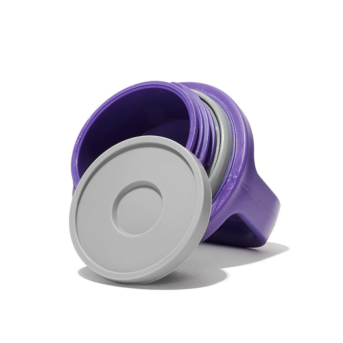 Tasse de voyage à poignée mauve métallique