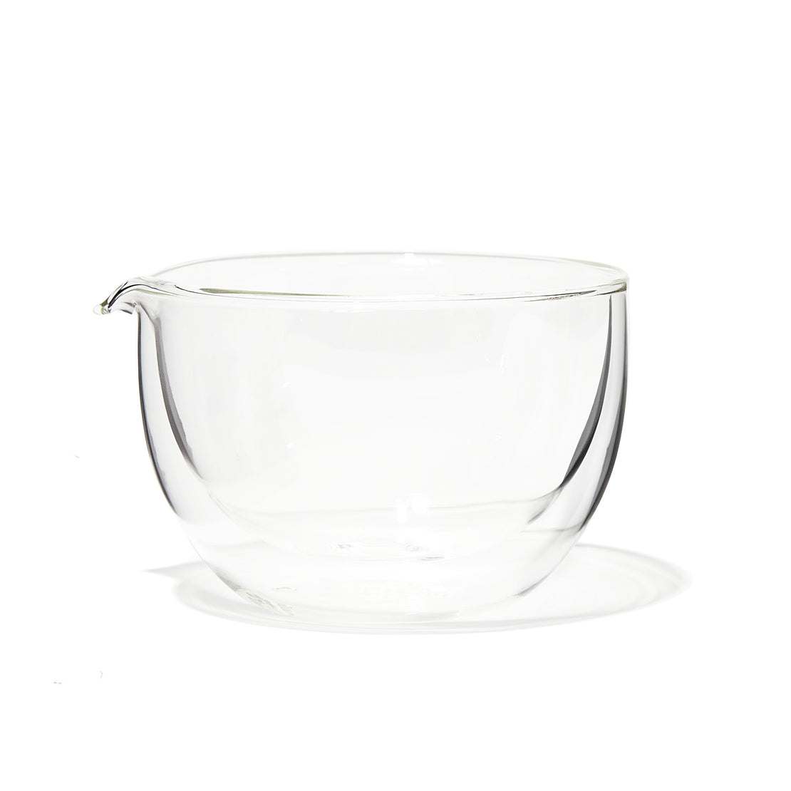 Double Walled Glass Matcha Bowl With Spout