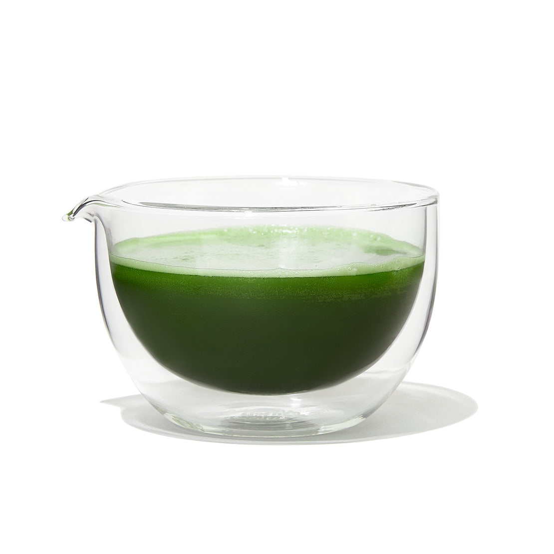 Double Walled Glass Matcha Bowl With Spout