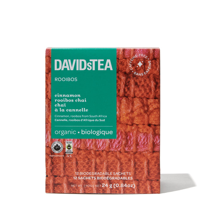 Organic Cinnamon Rooibos Chai Tea Pack of 12 Sachets Rooibos front view